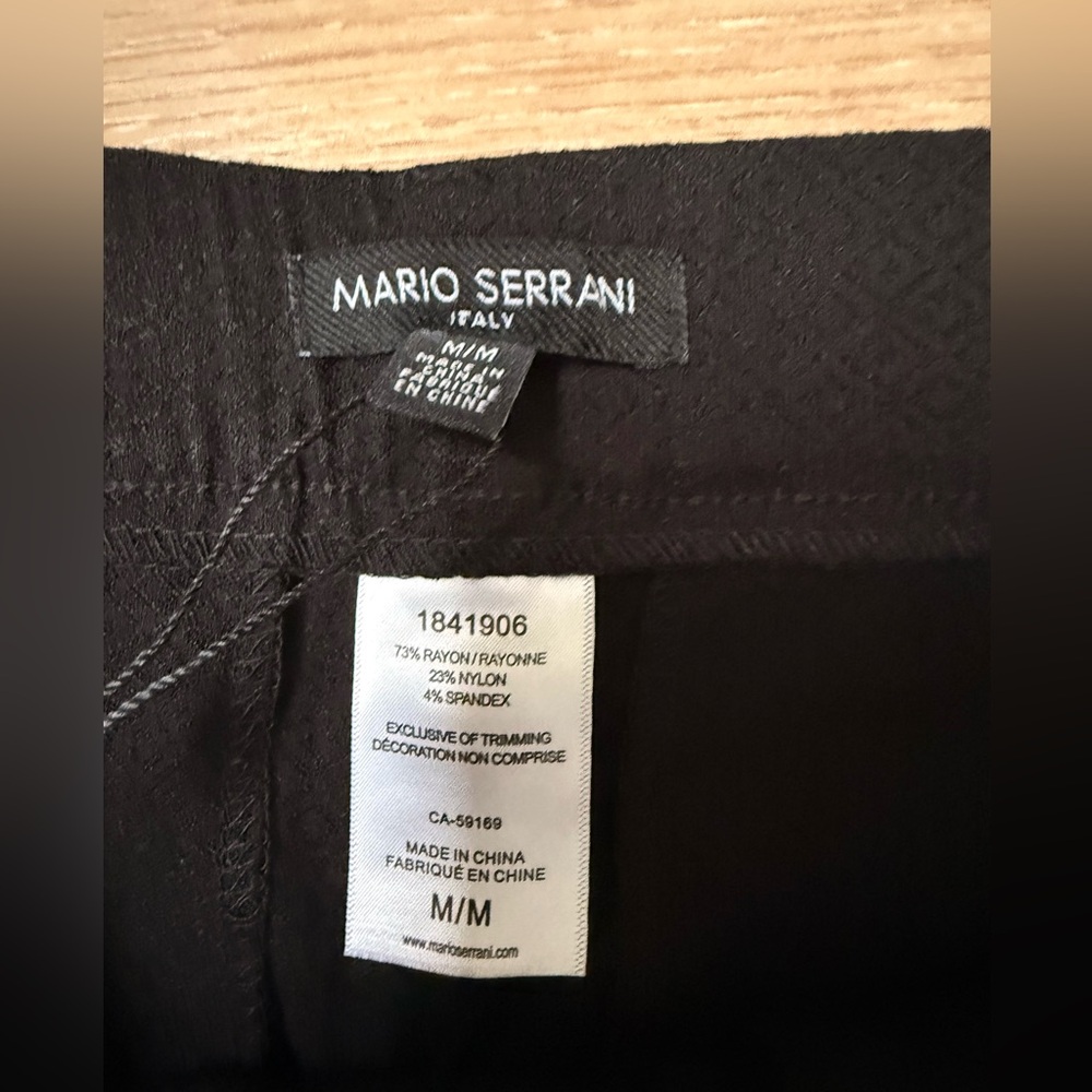 💙 Mario Serrani - Women's Pull-on Black Stretchy Pants (NWT) - Picture 10 of 14